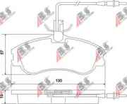 Комплект тормозных колодок, PEUGEOT PARTNER- A.B.S.