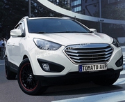 Решетка хром,  черная Tomato IX35,  ветровики Santa Fe DM 13+